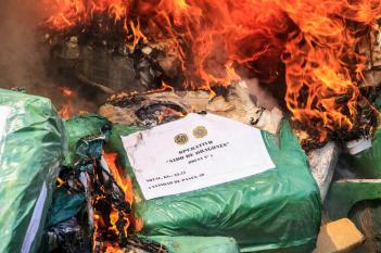 Chaco'í: Incineran más de una tonelada de drogas